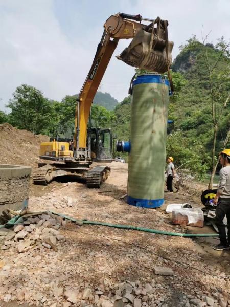 台湾雅安芦山一体化提升泵施工现场